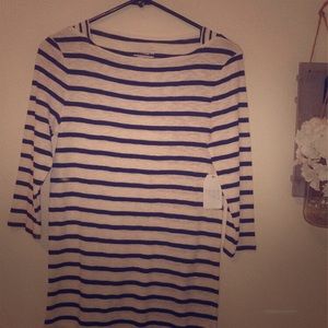 Black and white striped dress